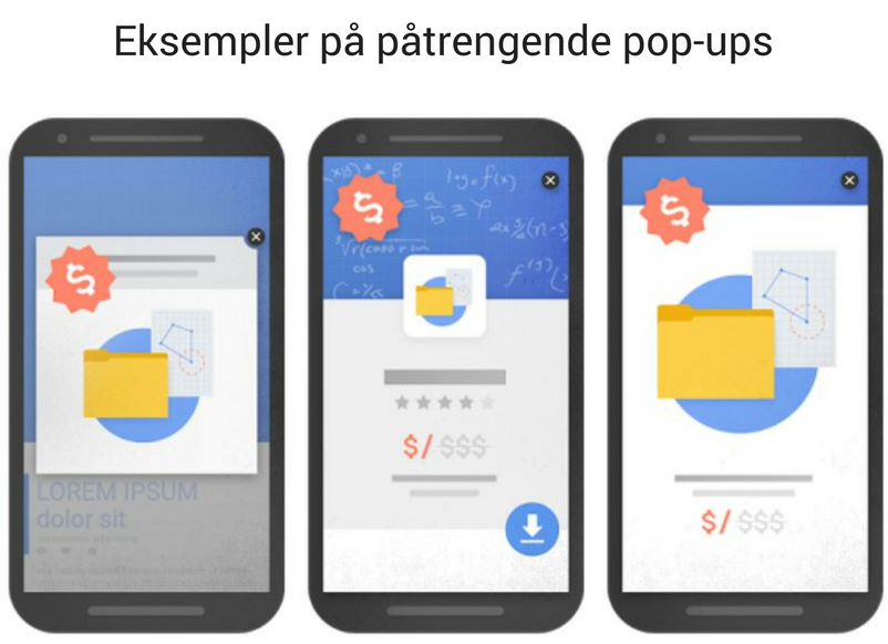 Eksempler på påtrengende pop-ups (2)